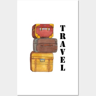 Travel - pen and watercolor illustration Posters and Art